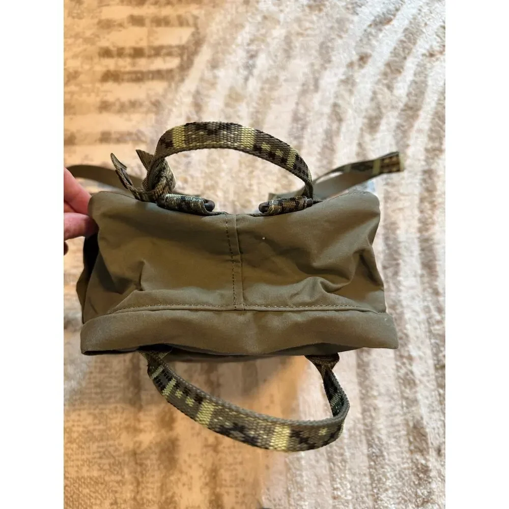 Fjallraven Kanken Mini Kanken Water Resistant Backpack Olive Green Folk Pattern
